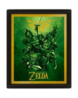 Póster 3D lenticular con efecto doble imagen The Legend of Zelda + cuadro de pared.ENVÍO GRATUITO!!