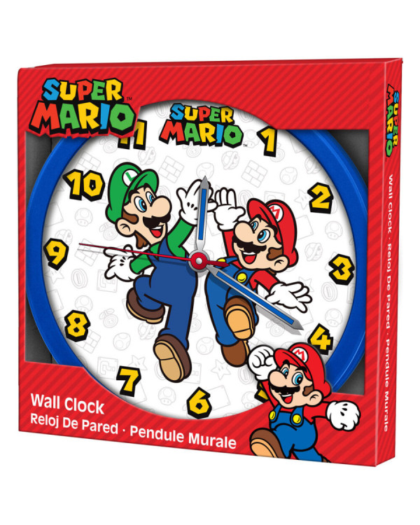 Reloj de pared de Super Mario y Luigi.De Nintendo >3 años.ENVÍO GRATUITO!!