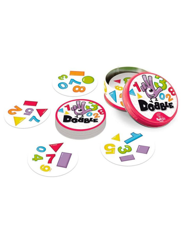 Juego Dobble de números, observación y reflejos 