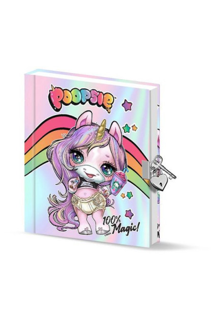 Diario Poopsie Mundo Mágico Unicornio con candado y llave con ENVÍO GRATIS!!