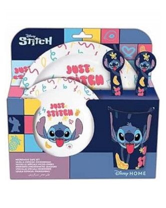 Set de vajilla infantil Stitch verano 2024 de Disney >4 años.ENVÍO GRATUITO!!