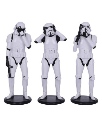 Colección 3 figuras Stormtrooper con pie de exhibición de Star Wars.ENVÍO GRATUITO!!