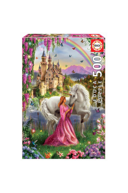 Puzzle 500 piezas mundo mágico de Princesas y Unicornios con ENVÍO GRATIS!!