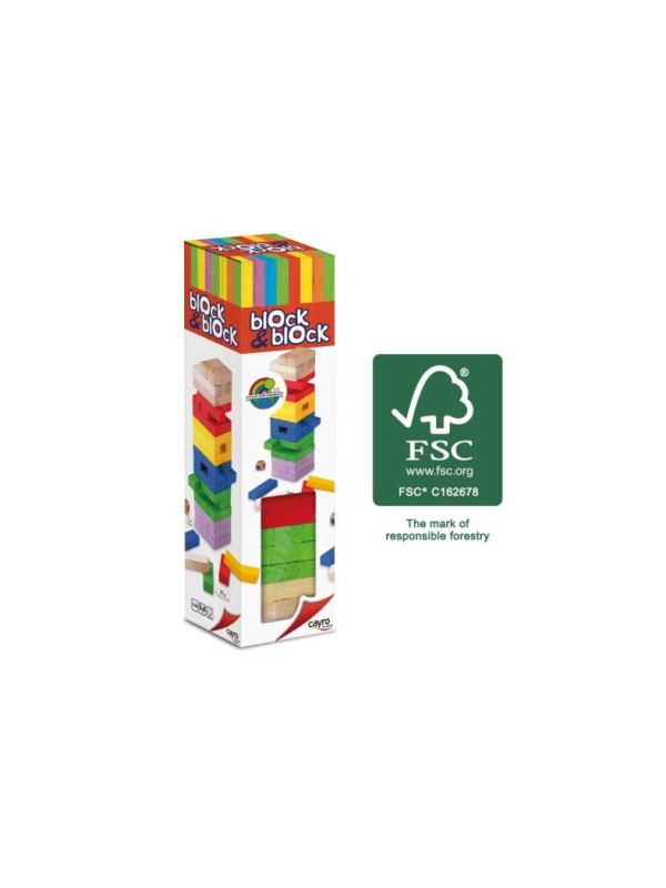 Juego BLOCK&BLOCK construcciones madera color con ENVÍO GRATIS!!