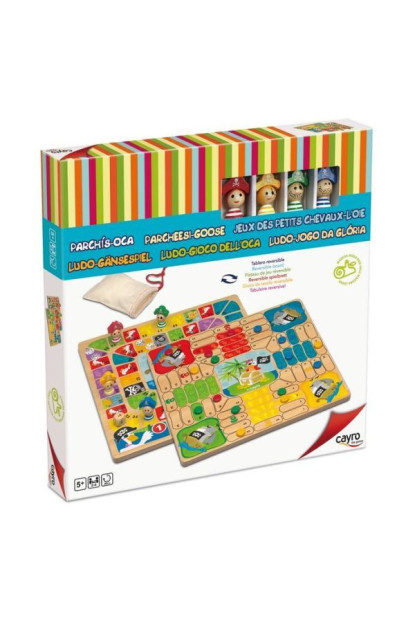 Parchis-Oca en madera con figuras de Piratas y ENVÍO GRATIS!!
