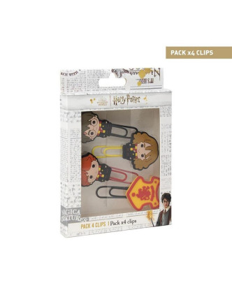 Pack de 4 clips con toppers estilo chibi de Harry Potter.ENVÍO GRATUITO!!