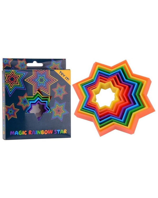 Moldes Estrellas Magic Rainbow Star para tus plastiiinas >3 años.