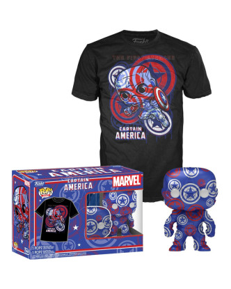 Pack de Funko Pop+camiseta Capitán América de Marvel.ENVÍO GRATUITO!!