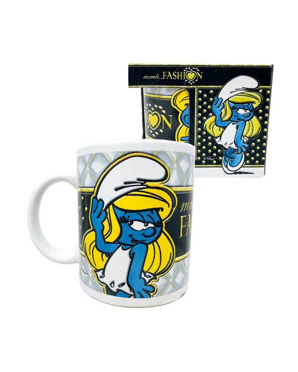 Taza Pitufina de Los Pitufos (The Smurfs) cerámica 320ml.ENVÍO GRATUITO!!