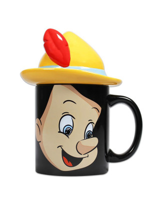 Taza 3D Pinocho con tapa sombrero tirolés de Disney.ENVÍO GRATUITO!!