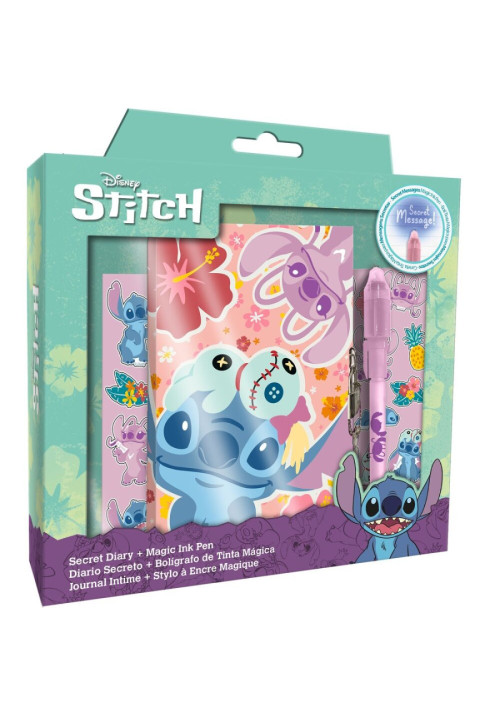 Diario secreto Stitch con boligrafo mágico y pegatinas con ENVÍO GRATIS!!