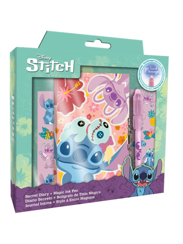 Diario secreto Stitch con boligrafo mágico y pegatinas con ENVÍO GRATIS!!