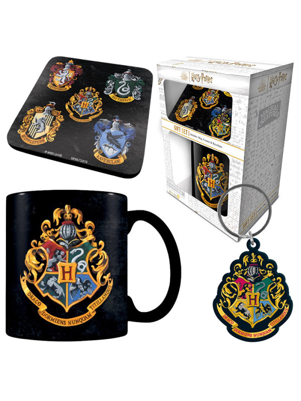 Pack taza+posavaso+llavero de Harry Potter