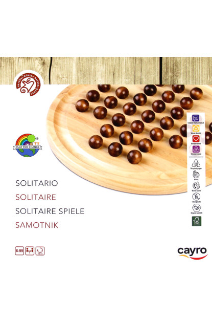 Juego SOLITARIO en madera natural