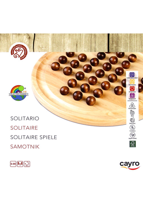 Juego SOLITARIO en madera natural