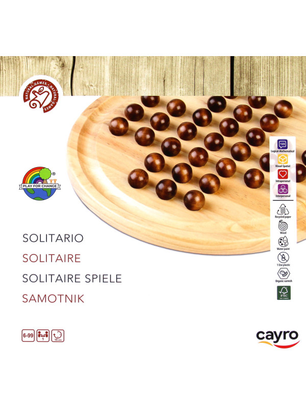 Juego SOLITARIO en madera natural