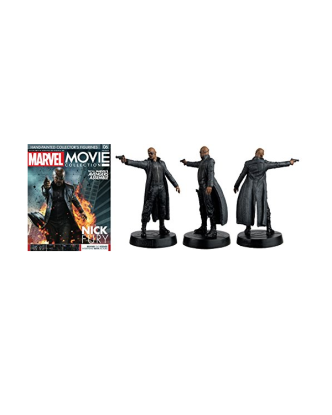 Pack de figura Nick Fury escala 1:16 y revista Marvel Movie Collection >12 años.ENVÍO GRATUITO!!