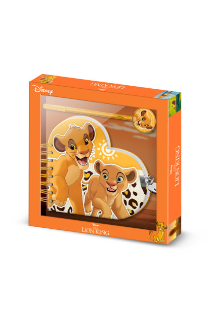 Set de diario y boligrafo Simba y Nala de El Rey León DISNEY