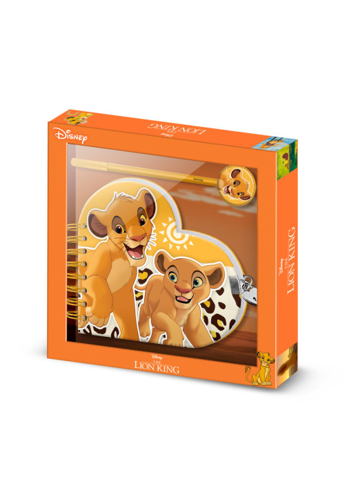 Set de diario y boligrafo Simba y Nala de El Rey León DISNEY