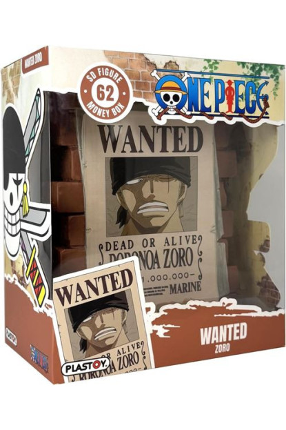 Figura Hucha ONE PIECE Wanted Zoro 16cm. Figura Hucha ONE PIECE Wanted Zoro 16cm.