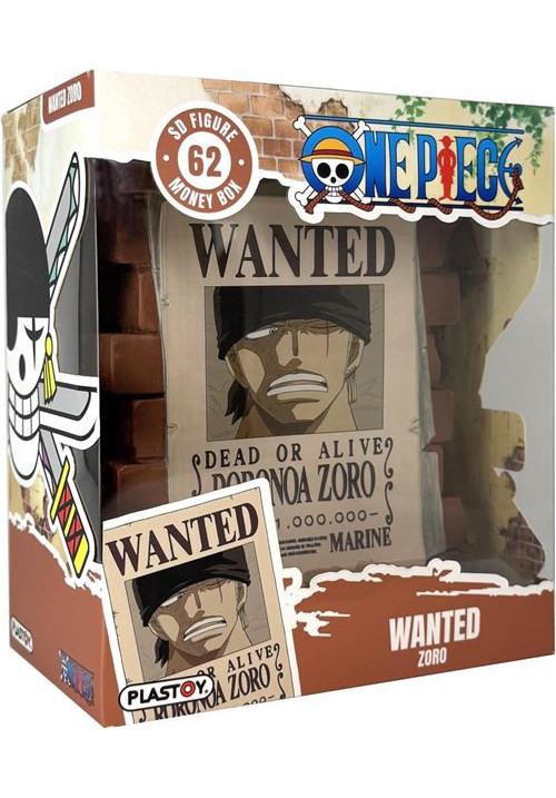 Figura Hucha ONE PIECE Wanted Zoro 16cm.