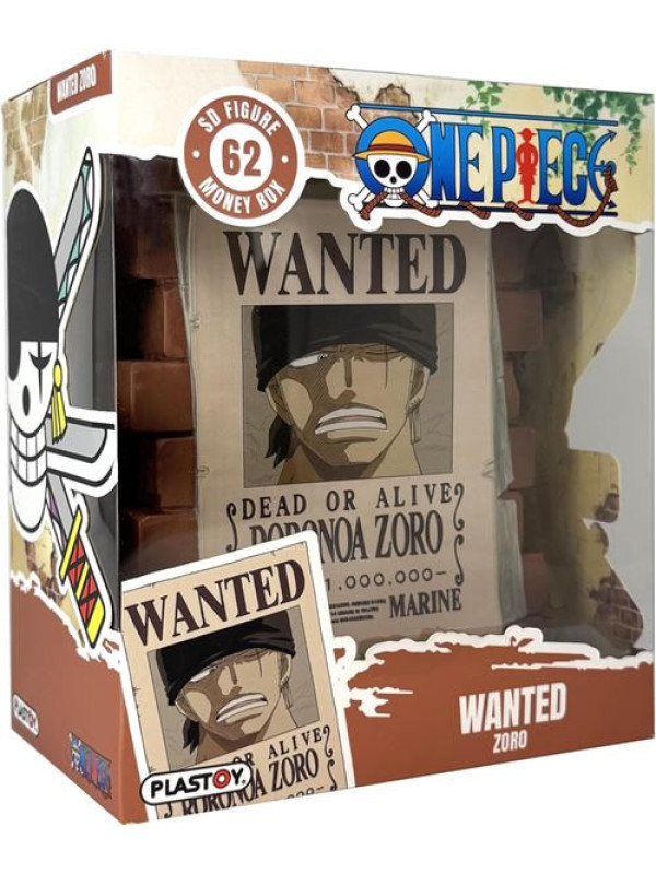 Figura Hucha ONE PIECE Wanted Zoro 16cm.
