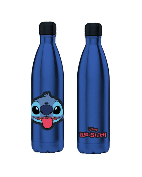 Botella Stitch aluminio termo aislante azul metálico brillante 500ml de Disney >6 años.ENVÍO GRATUITO!!