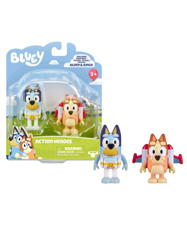 Pack 2 figuras Bluey&Pongo de Bluey >3 años.