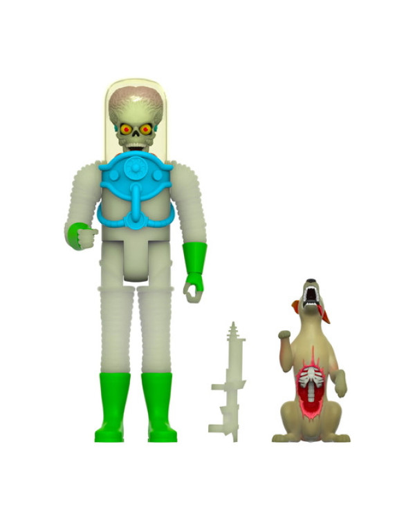 Set Figuras Alien y perro que brilla en la oscuridad.De Mars Attacks >14 años.ENVÍO GRATUITO!!