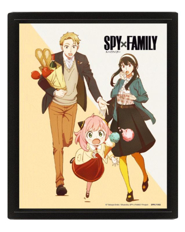 Póster 3D Spy x Family + Marco pared.ENVÍO GRATUITO + Llavero!!