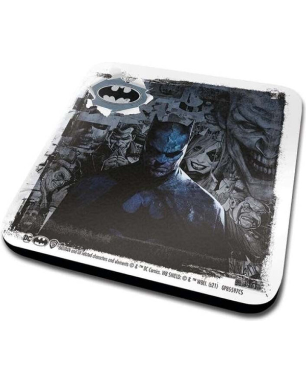 Pack taza, posavaso y llavero Batman Gotham City DC.