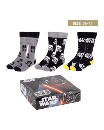 Caja regalo con 3 pares de calcetines Star Wars.ENVÍO GRATUITO!!