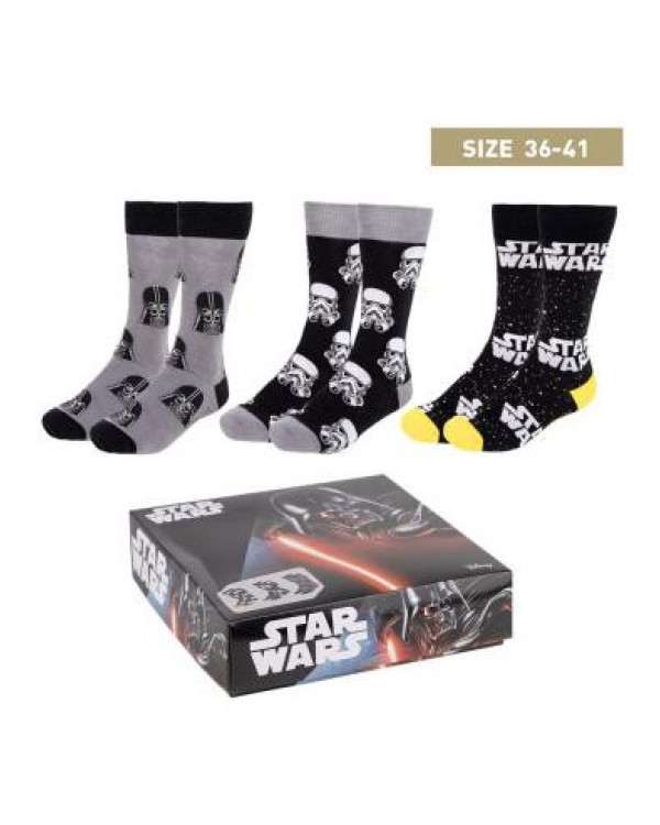 Caja regalo con 3 pares de calcetines Star Wars.ENVÍO GRATUITO!!