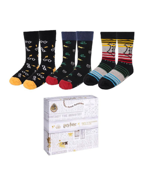 Caja Pack 3 pares de calcetines Harry Potter Talla 40-46