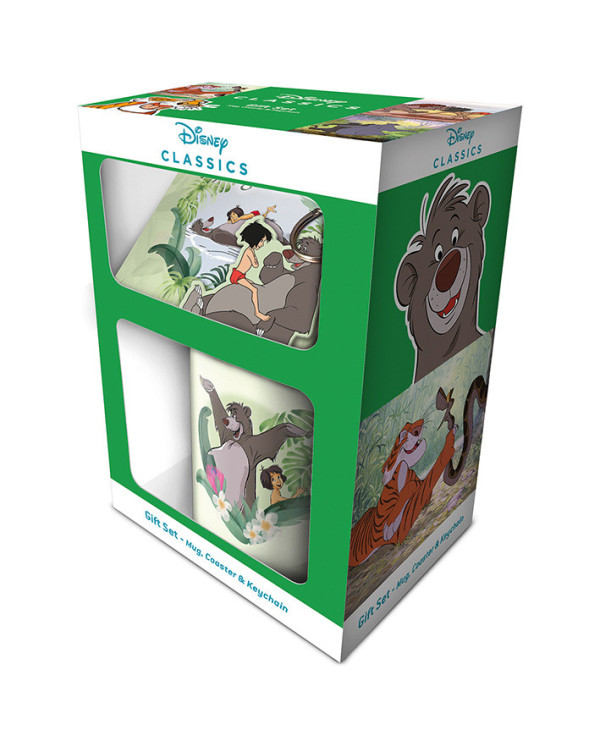 Caja regalo con taza cerámica, posavasos y llavero El libro de la Selva de Disney.ENVÍO GRATUITO!!