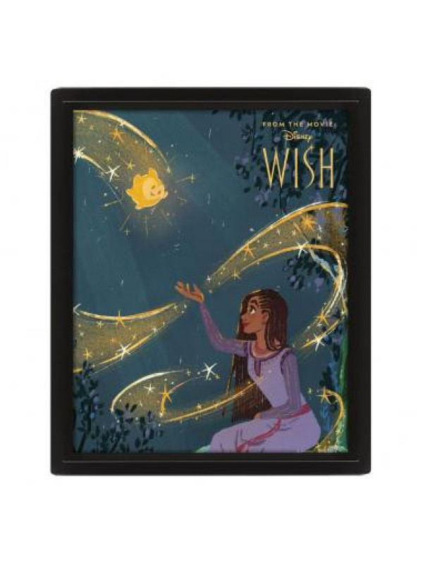 Póster 3D Wish Disney + marco de pared con ENVÍO GRATIS!!