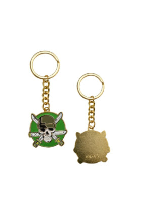 Llavero metal Escudo Roronoa Zoro de One Piece.