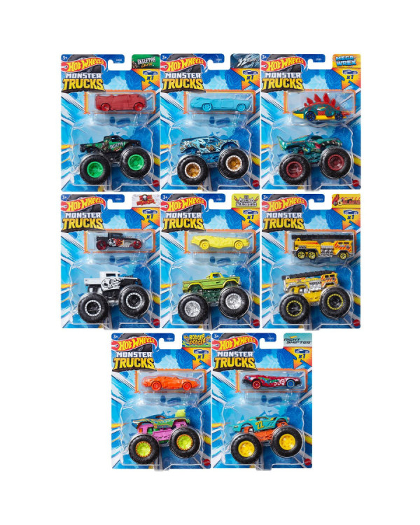 Pack de 2 coches Monster Trucks de Hot Wheels >3 años.ENVÍO GRATUITO!!