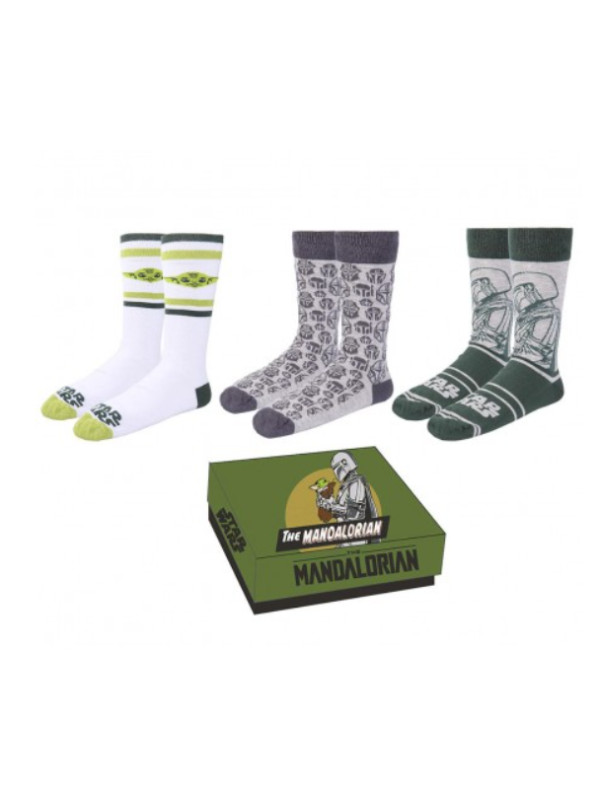Pack 3 calcetines The Mandalorian Star Wars T. 36-41