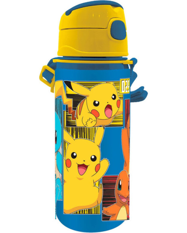 Botella Termo Pokémon con tapón de seguridad y pajita 600ml.ENVÍO GRATUITO!!