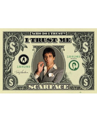 Maxi Póster Scarface Dollar El Padrino  91,5x61cm  P-30686.ENVÍO GRATUITO!!.