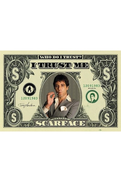 Póster Scarface Dollar El Padrino  91,5x61cm  P-30686 con ENVÍO GRATIS!!