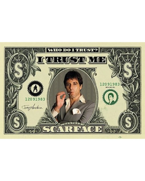 Maxi Póster Scarface Dollar El Padrino  91,5x61cm  P-30686.ENVÍO GRATUITO!!.