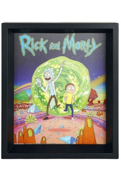 Póster 3D Rick&Morty + cuadro de pared con ENVÍO GRATIS!!