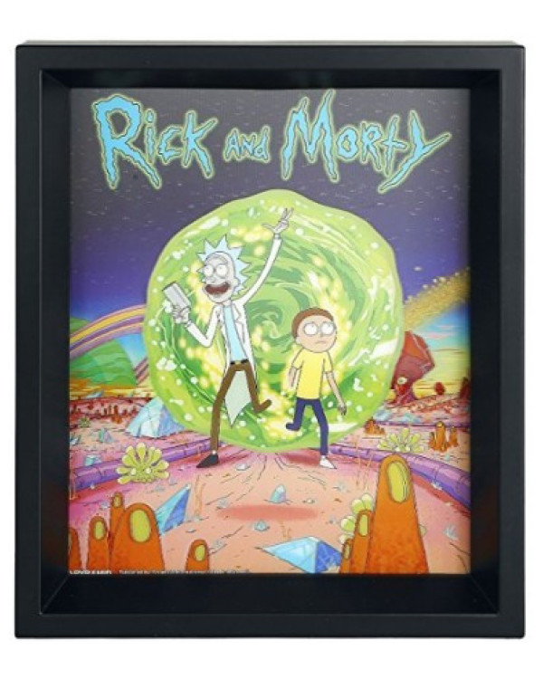 Póster 3D lenticular con efecto doble imagen Rick&Morty + cuadro de pared.ENVÍO GRATUITO!!