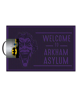 Felpudo de caucho Joker Batman DC Welcome to Arkham Asylum.ENVÍO GRATUITO!!