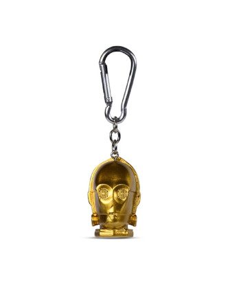 Llavero 3D cabeza Droide dorado C3PO de Anakin de Star Wars.ENVÍO GRATUITO!!