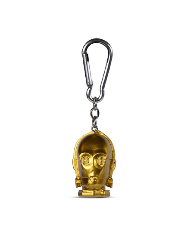 Llavero 3D cabeza Droide dorado C3PO de Anakin de Star Wars.ENVÍO GRATUITO!!