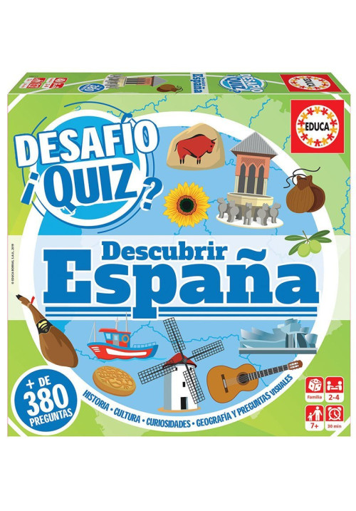 Juego QUIZ DESCUBRIR ESPAÑA de Educa