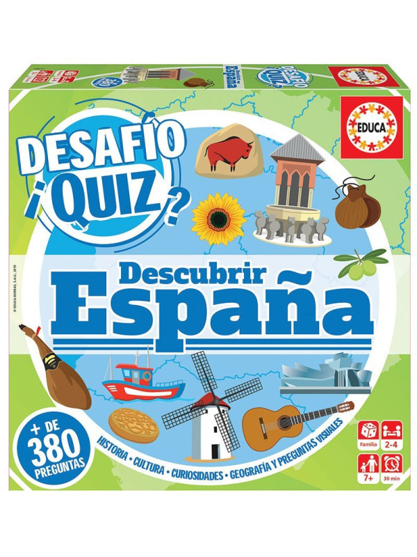 Juego QUIZ DESCUBRIR ESPAÑA de Educa